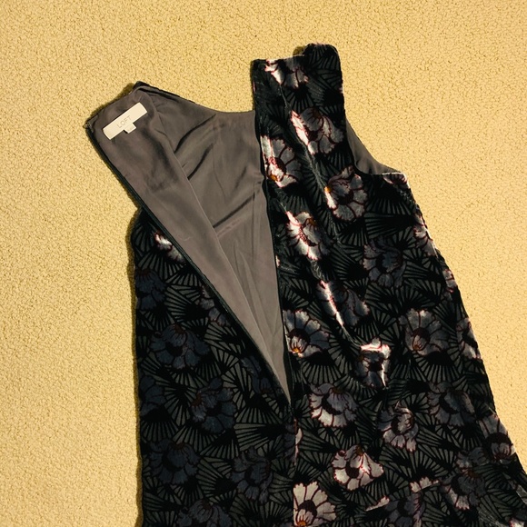 (XS) NWOT LOFT Velvet Drop-Waist Dress - Picture 7 of 7